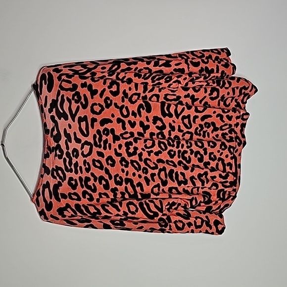 Seductions large orange and black camo cropped long sleeve shirt - Picture 4 of 5